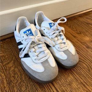 Adidas Samba White, Black and Gray Sneakers